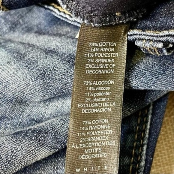 White House Black Market Skinny Jeans Leather Trim Ankle Zippers 4 - Picture 12 of 12